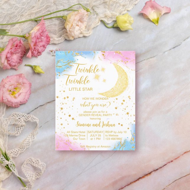 Lámina Twinkle twinkle pequeña estrella de género revelar (Subido por el creador)
