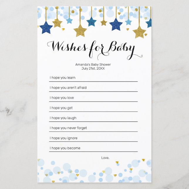 Lámina Twinkle Twinkle Water Wiers for Baby Game (Anverso)