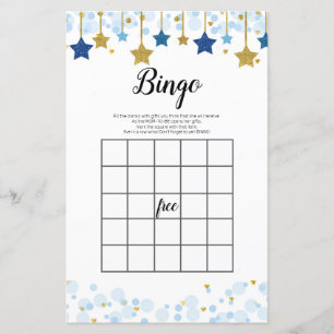 Lámina Twinkle Twinkle Watercolor Bingo
