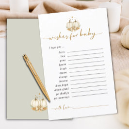 Lámina Two Little Pumpkins Wishes For Babies Advice Card