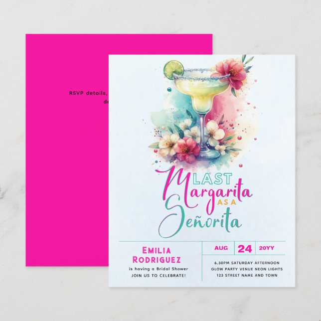 Lámina Última ducha nupcial Margarita Señorita Fiesta (Anverso / Reverso)