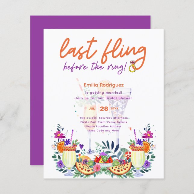 Lámina Última Vuelta Antes Del Ring Cocktails Ducha Nodal (Anverso / Reverso)