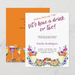 Lámina Último cóctel Fiesta Tacos Bachelorette