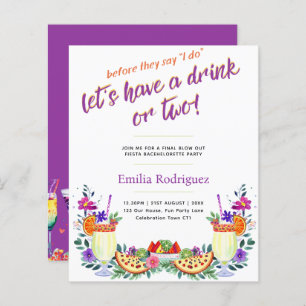 Lámina Último cóctel Fiesta Tacos Bachelorette