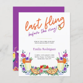 Lámina Último cóctel Fiesta Tacos Bachelorette