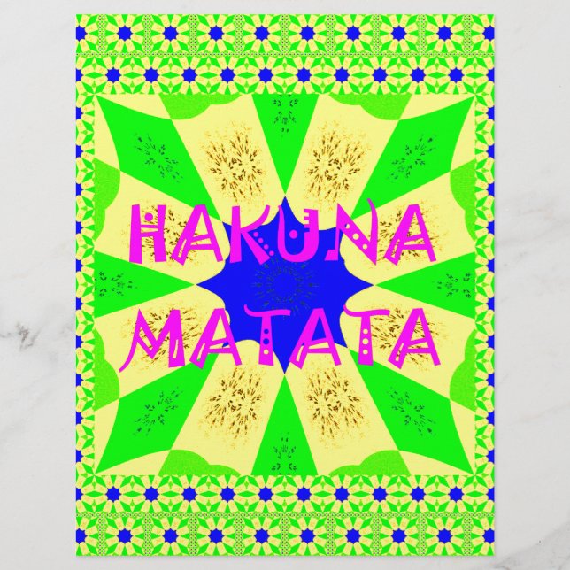 Lámina Último Hakuna Matata Hermoso Colo de Diseño Increí (Anverso)