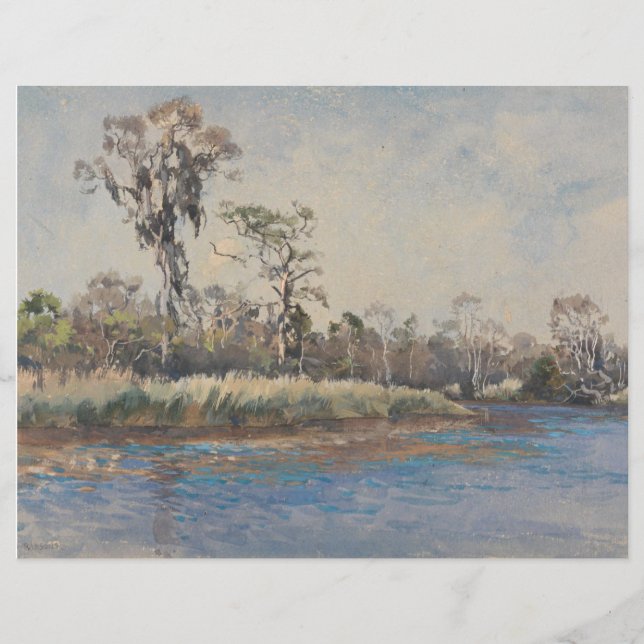 Lámina Un arroyo en el papel de cuadernillo de Wilmington (Anverso)