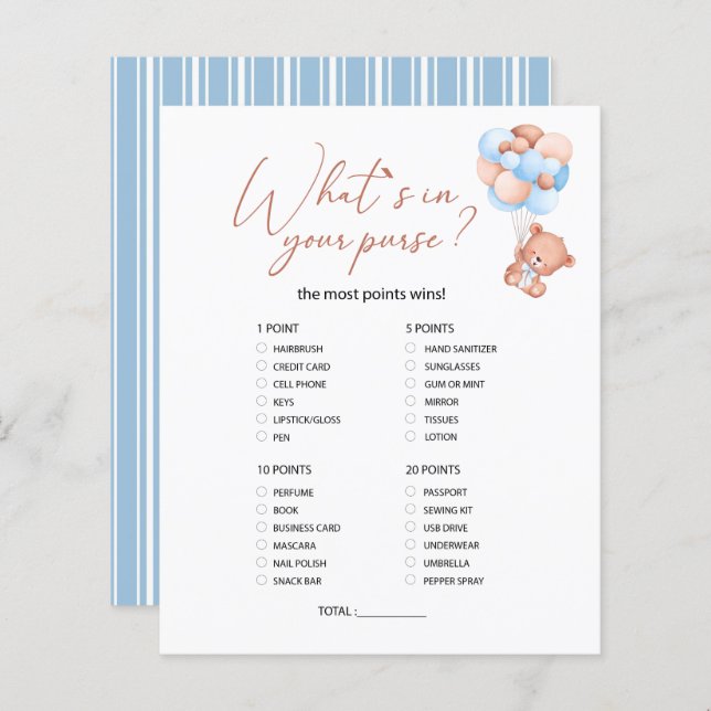 Lámina Un bearly bebé ¿Qué hay en tu juego? (Anverso / Reverso)