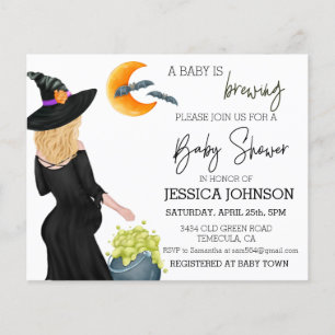 Lámina Un bebé está preparando Bruja Acuarela Rubia Perso