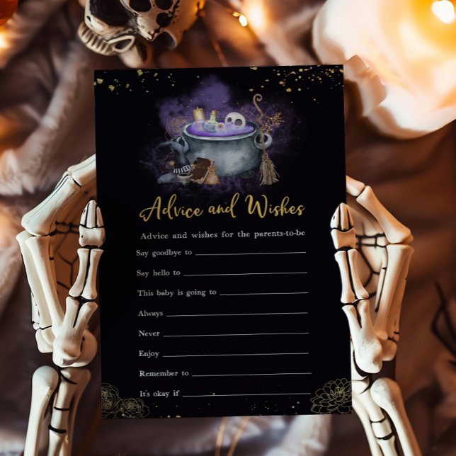 Lámina Un bebé está preparando consejos y deseos espeluzn (A Baby is Brewing Baby Shower Advice and Wishes Game)