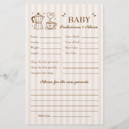 Lámina Un bebé está preparando predicciones y consejos pa