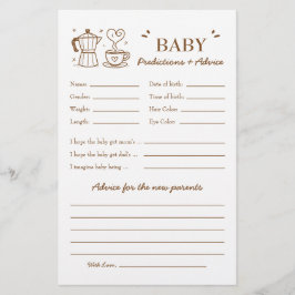 Lámina Un bebé está preparando predicciones y consejos pa