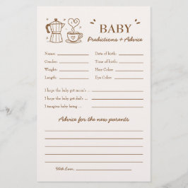 Lámina Un bebé está preparando predicciones y consejos pa