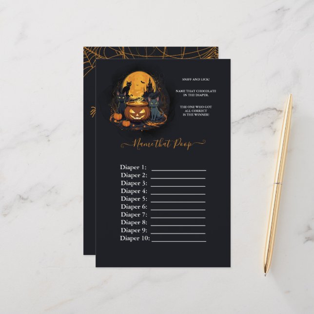 Lámina Un bebé está preparando un juego de halloween para (Anverso/Reverso In Situ)