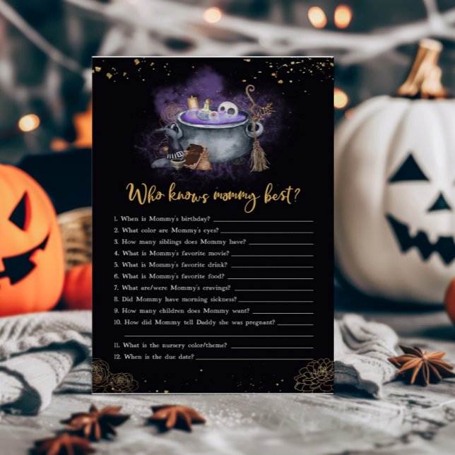 Lámina Un bebé se está preparando fantasmal que conoce a  (A Baby is Brewing Baby Shower Who knows Mommy Best Game)