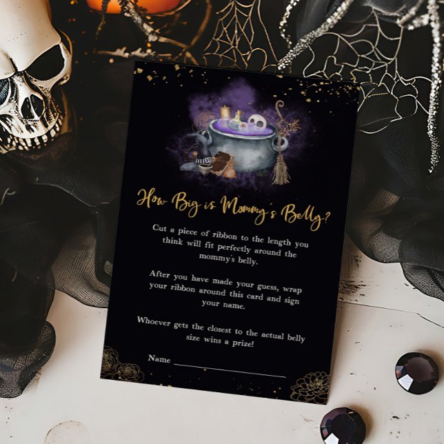 Lámina Un bebé se está preparando tembloroso como un gran (A Baby is Brewing Baby Shower How Big is Mommys Belly Game)