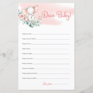 Lámina Un Chica elefante eucalipto querido querido bebé d