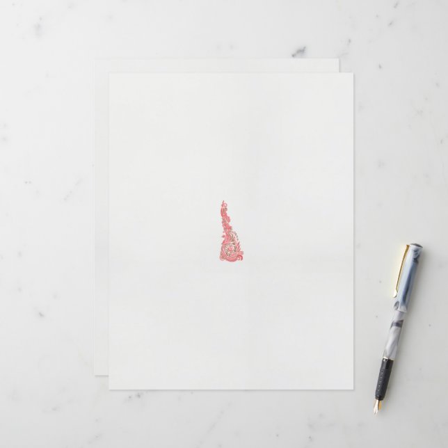 Lámina un dibujo de un pájaro con flores sobre él (Anverso/Reverso In Situ)