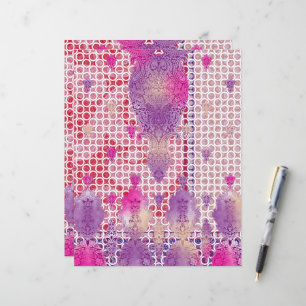 Lámina un diseño de fondo morado con puntos