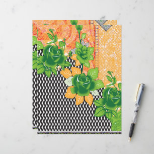 Lámina un diseño de una pared colgada de verde y amarillo