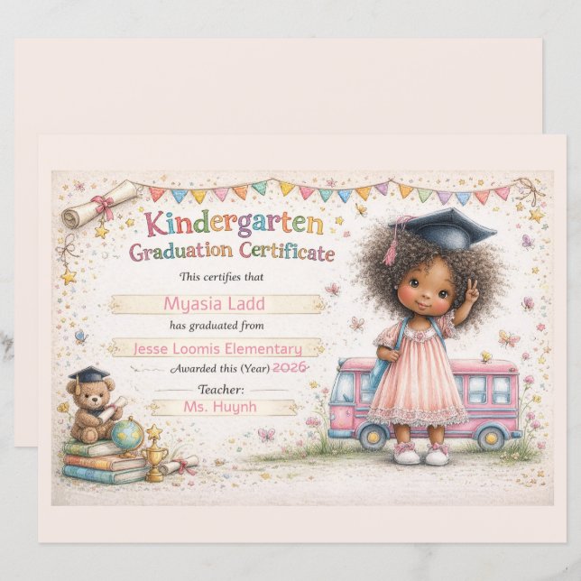 Lámina Un dulce momento de logro infantil (Anverso / Reverso)