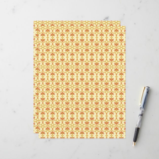 Lámina un fondo amarillo y blanco con un diseño intrincad (Anverso/Reverso In Situ)