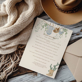 Lámina Un juego de Baby Shower para un niño pequeño