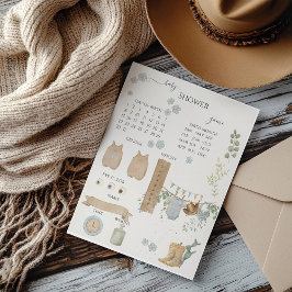 Lámina Un juego de Baby Shower para un niño pequeño