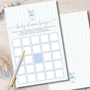 Lámina Un Juego de Bingo para Baby Shower de Tini One Blu