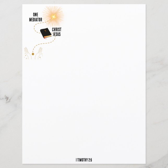 Lámina Un mediador: Christian Stationery (Anverso)