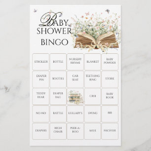 Lámina Un nuevo capítulo comienza juego de bingo de Baby 