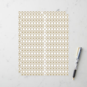 Lámina un patrón geométrico blanco y dorado