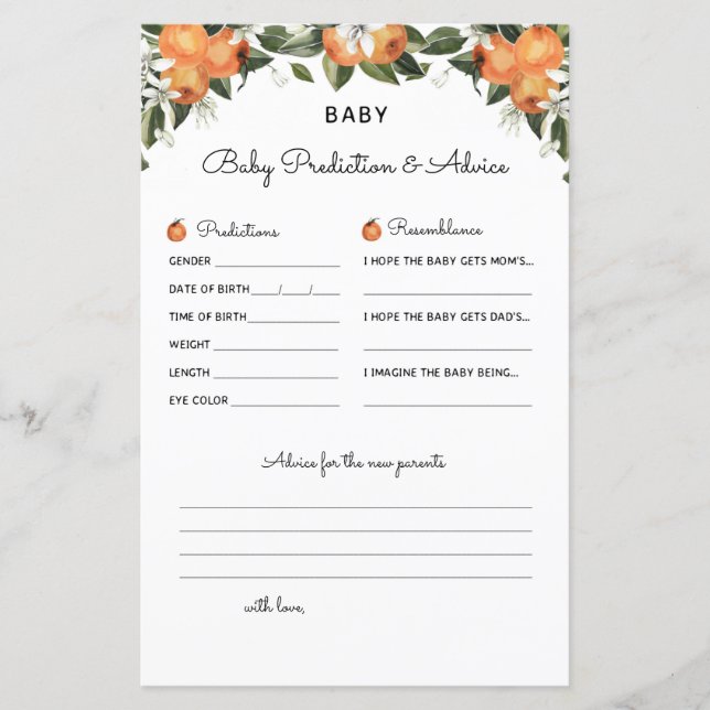 Lámina Un pequeño anuncio y predicción de los juegos de B (Anverso)