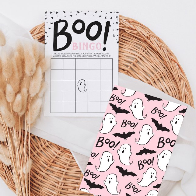 Lámina Un pequeño Bingo de Baby Shower de Boo Halloween (Subido por el creador)
