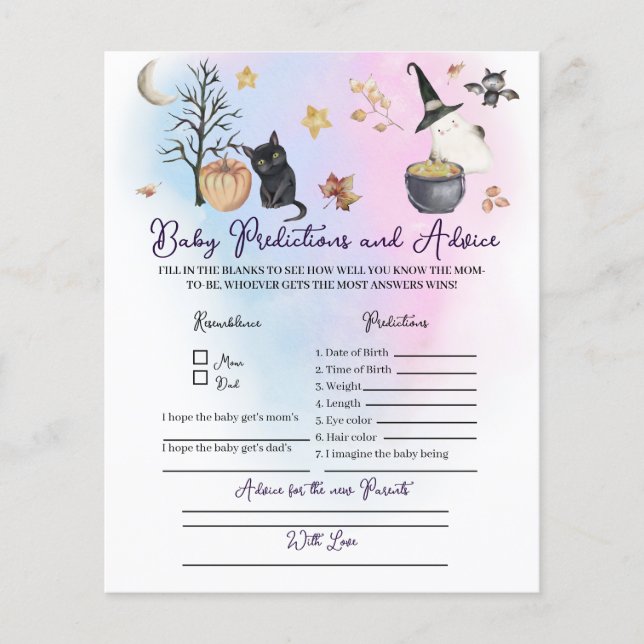 Lámina Un pequeño boo, Consejos para un nuevo juego de pa (Anverso)