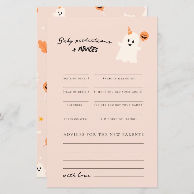 Lámina Un pequeño boo es casi debido a las predicciones d (Anverso / Reverso)