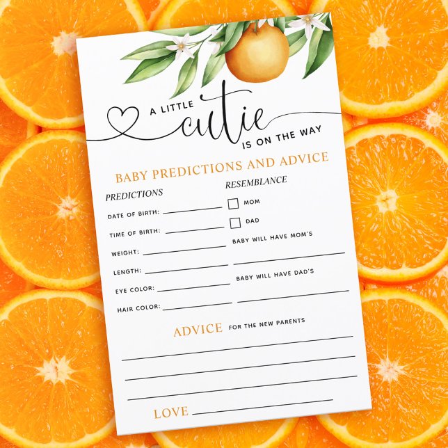 Lámina Un pequeño consejo de predicciones de Baby Shower (Subido por el creador)