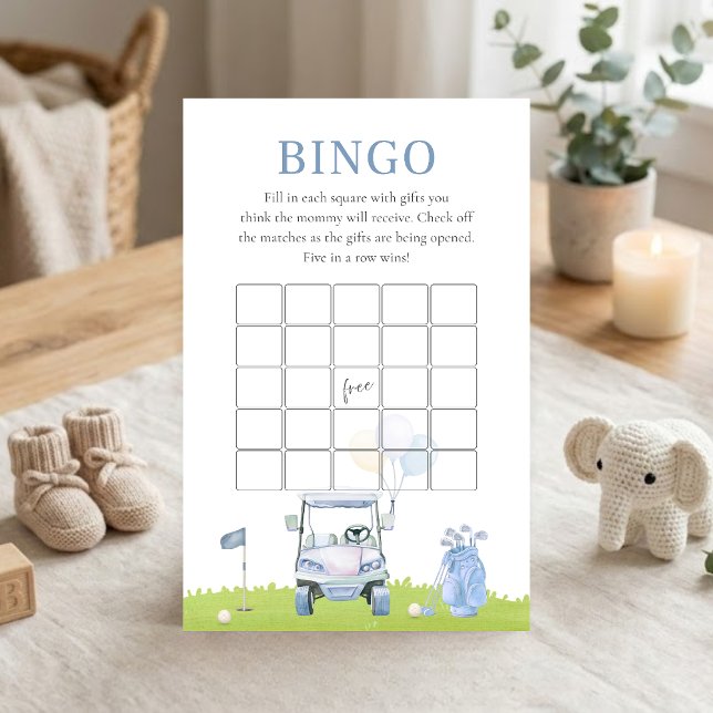 Lámina Un pequeño juego de bingo de golf Putter (Golf Baby Shower Bingo Game)
