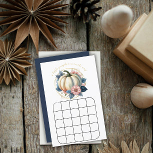 Lámina Un pequeño juego de bingo floral de calabaza de ot