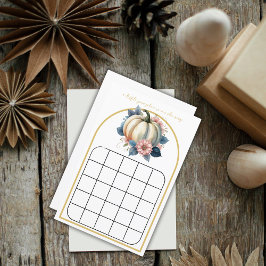 Lámina Un pequeño juego de bingo floral de calabaza de ot