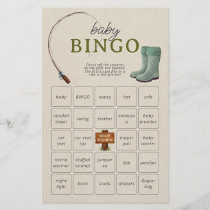 Lámina Un pequeño pescador Bingo Script Juego de ducha