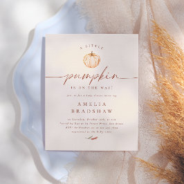 Lámina Un pequeño presupuesto floral de calabaza cae en B