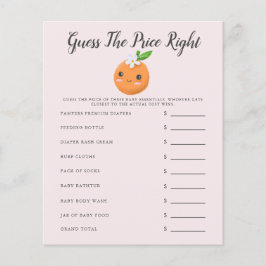 Lámina Un Pequeño Y Rosa Baby Shower Adivina El Precio