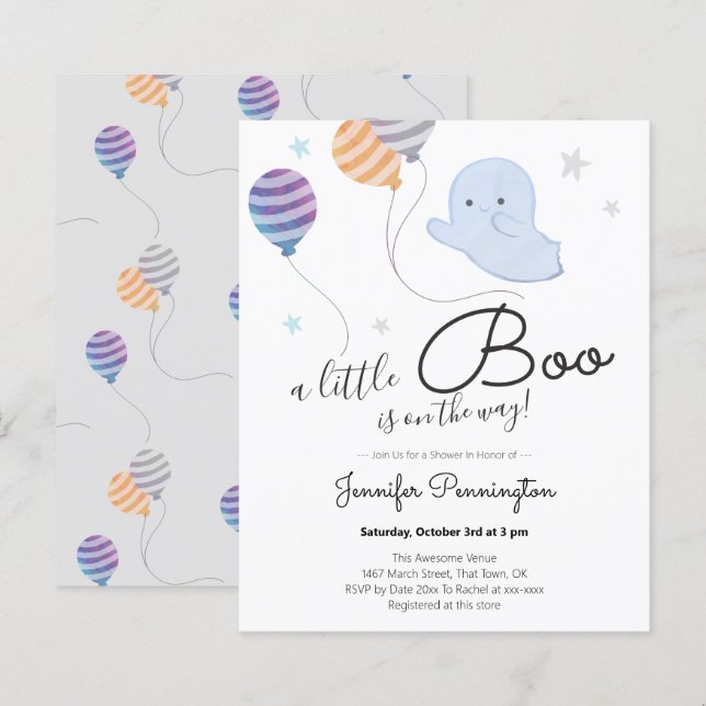 Lámina Un poco de presupuesto Baby Shower (Anverso / Reverso)