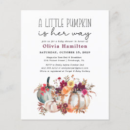 Lámina Un poco de presupuesto de calabaza Cae Baby Shower