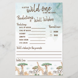 Lámina Un poco salvaje de las predicciones y los buenos d