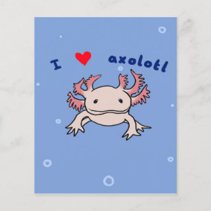 Lámina Un regalo de Axolotl lindo Axolotl para Valentine