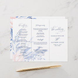 Lámina Una acuarela azul turbia deja una ceremonia Boda d