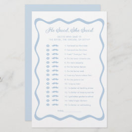 Lámina Una Ducha De Novias Azules Dijo Que Dijo Juego