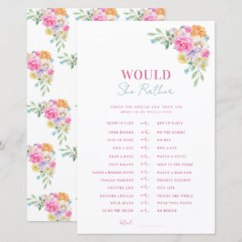 Lámina Una Ducha De Novias Azules Rosa Prefiere Jugar